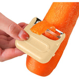 Decojitor/Curatator Manual De Legume Si Fructe, Portabil, Cu Magnet, Doua Lame, Inox, 6.7X6X1.6 Cm - vivimall.ro