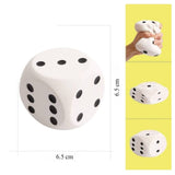 Jucarie Antistres, Flippy, Squishy Zar Gigant, Model Jumbo Slow Rising,Material Eco Premium, Non-Toxica,Jucarie Senzoriala pentru Relaxare, 6.5 x 6.5 cm, Alb/Negru - vivimall.ro