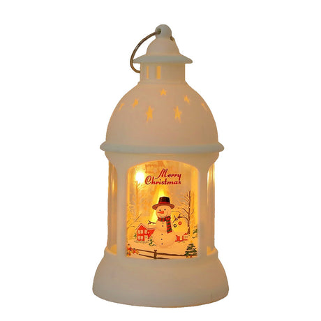 Decoratiune de Craciun, Vivimall, Model Sfesnic de Birou, Om de Zapada, din Plastic, cu Inel de Agatat, 6.8 x 13.5 x 2 cm, Alb - vivimall.ro