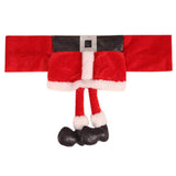 Decoratiune pentru scaun cu tematica de Craciun Vivimall, elastica, material textil/poliester, 46 x 30 cm, rosu - vivimall.ro