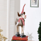 Figurina de Craciun, Vivimall, Ren 3D, din Panza si Polistiren, 70 cm Inaltime, Multicolor - vivimall.ro