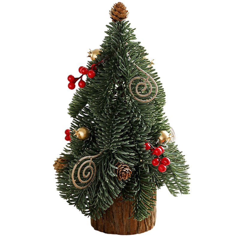 Decoratiune Craciun pentru Masa, Flippy, Ornament de Decor Model Brad de Craciun de Dimensiuni Mici, pentru Birou si Interior, din Plastic 30 x 15 x 15 cm, Verde - vivimall.ro