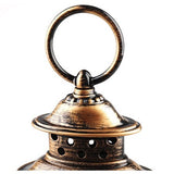 Felinar decorativ Crăciun 13×8×21 cm așezat pe raft, decor interior sezon sărbători