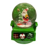 Decoratiune de Craciun din sticla, model 5, Glob muzical de zapada cu lumini, Vivimall - vivimall.ro