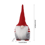 Ornament de Craciun Spiridus, Caciula Rosie Impletita, Vivimall, Material Textil, 25 cm, Multicolor - vivimall.ro