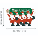 Decoratiune de Craciun, Vivimall, de Agatat, pentru Usa, Perete sau Brad, Sfoara Inclusa, 25.2 x 41.7 cm, din Hartie 350g, Model Mosi Craciuni, Multicolor - vivimall.ro