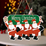 Decoratiune de Craciun, Vivimall, de Agatat, pentru Usa, Perete sau Brad, Sfoara Inclusa, 25.2 x 41.7 cm, din Hartie 350g, Model Mosi Craciuni, Multicolor - vivimall.ro