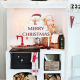 Decoratiune de Craciun, Vivimall, de Agatat, pentru Usa, Perete sau Brad, Sfoara Inclusa, 26.2 x 32.5 cm, din Hartie 350g, Model Mos Craciun, Alb/Rosu - vivimall.ro