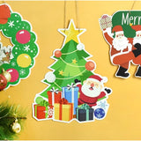 Decoratiune de Craciun, Vivimall, de Agatat, pentru Usa, Perete sau Brad, Sfoara Inclusa, 40.5 x 30.5 cm cm, din Hartie 350g, Model Brad, Multicolor - vivimall.ro