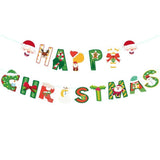 Decoratiune de Craciun, Vivimall, Tip Banner, 16 Piese, pentru Usa sau Perete, Multicolor, Sfoara Inclusa, Model C - vivimall.ro