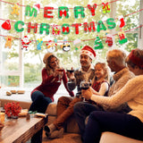 Decoratiune de Craciun, Vivimall, Tip Banner, pentru Usa sau Perete, Litere 12 x 13 cm, Multicolor, 18 Piese, Sfoara Inclusa, Merry Christmas - vivimall.ro