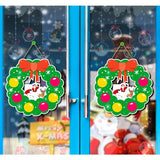 Decoratiune de Craciun, Vivimall, de Agatat, pentru Usa sau Perete, Sfoara Inclusa, 32 x 33 cm, din Hartie 350g, Model Coronita, Multicolor - vivimall.ro