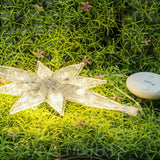 Decoratiune de Craciun Luminoasa in forma de Fulg, cu Ventuza, Alb Cald - vivimall.ro