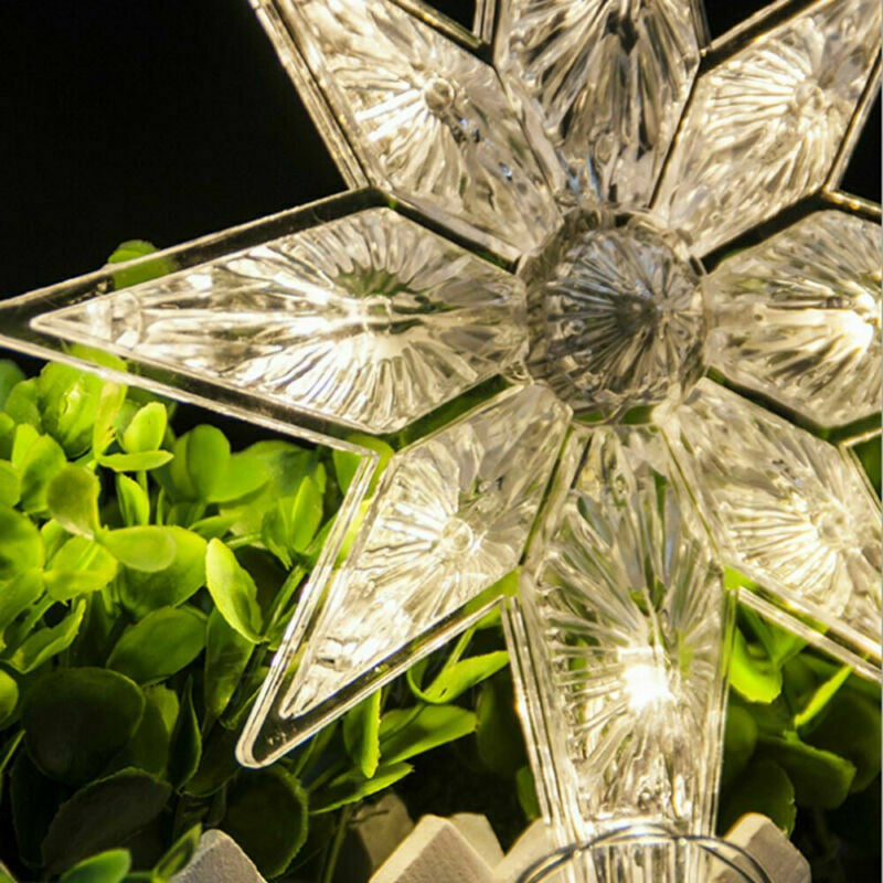 Decoratiune de Craciun Luminoasa in forma de Fulg, cu Ventuza, Alb Cald - vivimall.ro