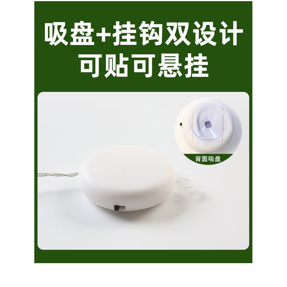 Decoratiune de Craciun Luminoasa in forma de Ingeras 21x12 cm, cu Ventuza, Alb Cald, Vivimall - vivimall.ro