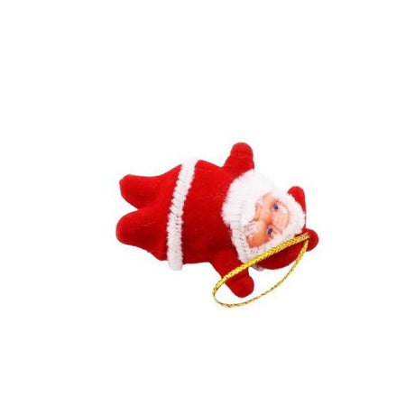 Decoratiune de Craciun, Mos Craciun mic, Vivimall, cu agatatoare pentru pom - vivimall.ro