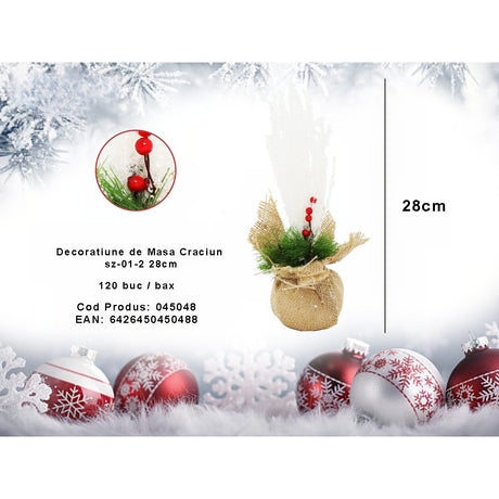 Decoratiune De Masa Pentru Craciun, Flori De Gheata, Din Paie - vivimall.ro