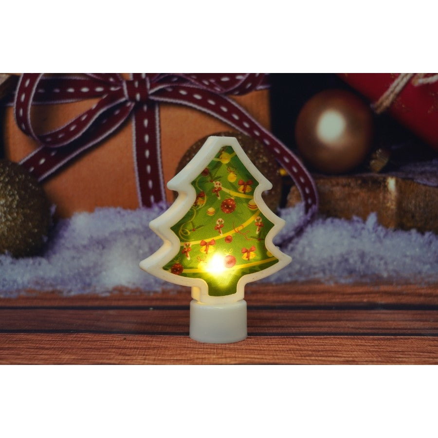 Decoratiune luminoasa 3D, Tip brad mic, cu baterii - vivimall.ro