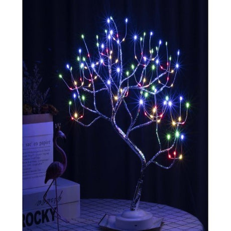 Decoratiune Luminoasa Arbore cu Baterii + USB, 108 LED-uri, multicolor - vivimall.ro