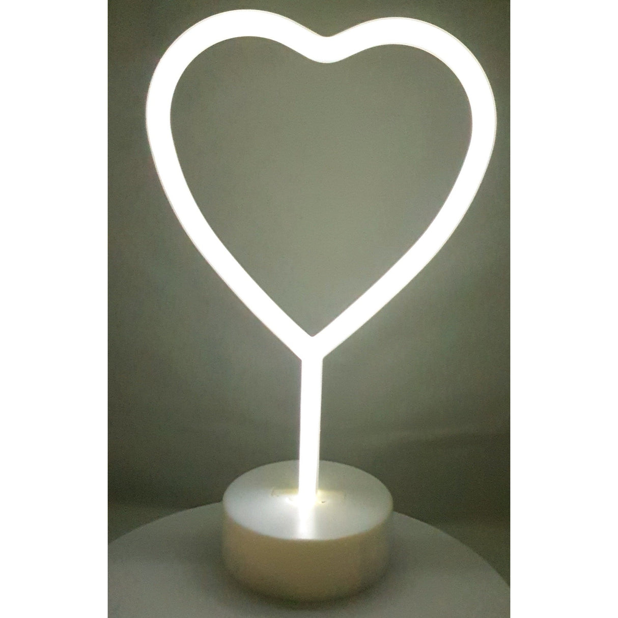 Decoratiune Luminoasa cu Baterii Inima Alb Rece - vivimall.ro