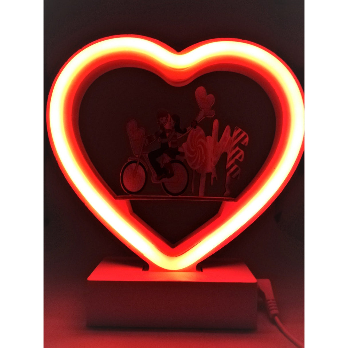 Decoratiune Luminoasa Cu Baterii Neon Love 20 Cm