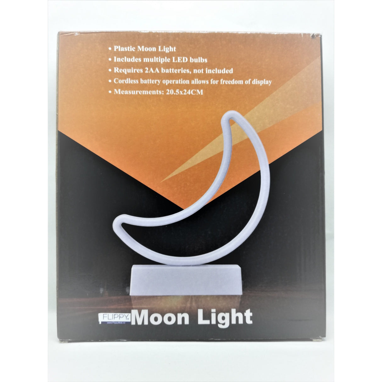 Decoratiune Luminoasa cu Baterii Semiluna 25 cm Albastru - vivimall.ro