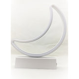 Decoratiune Luminoasa cu Baterii Semiluna 25 cm Albastru - vivimall.ro