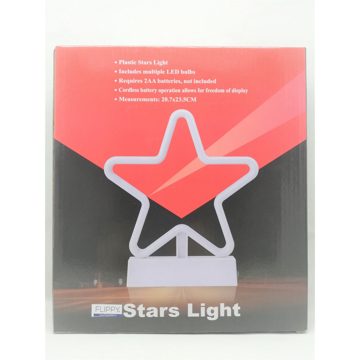 Decoratiune Luminoasa Cu Baterii Stea 25 Cm Rece