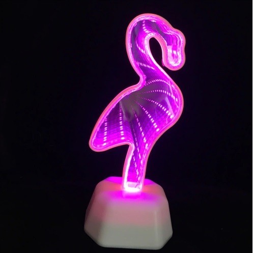 Decoratiune Luminoasa cu Baterii/USB Neon Model Flamingo 20 cm Mov - vivimall.ro