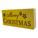 Decoratiune luminoasa, Vivimall, Marry Christmas, galben, lungime: 19 cm, latime: 9 cm, inaltime: 4 cm, lemn, interior/exterior - vivimall.ro