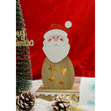 Decoratiune luminoasa, Vivimall, Mos Craciun, maro, lungime: 10 cm, latime: 5 cm, inaltime: 19 cm, lemn, interior/exterior - vivimall.ro