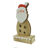 Decoratiune luminoasa, Vivimall, Mos Craciun, maro, lungime: 10 cm, latime: 5 cm, inaltime: 19 cm, lemn, interior/exterior - vivimall.ro