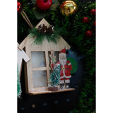 Decoratiune luminoasa, Vivimall, Mos Craciun, maro, lungime: 13 cm, latime: 5 cm, inaltime: 17 cm, lemn, interior/exterior - vivimall.ro