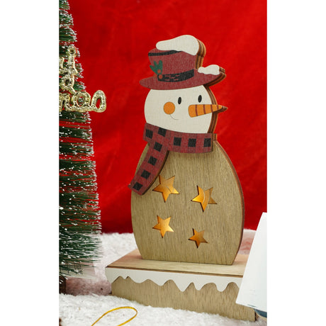 Decoratiune luminoasa, Vivimall, Om de zapada, maro, lungime: 10 cm, latime: 5 cm, inaltime: 19 cm, lemn, interior/exterior - vivimall.ro