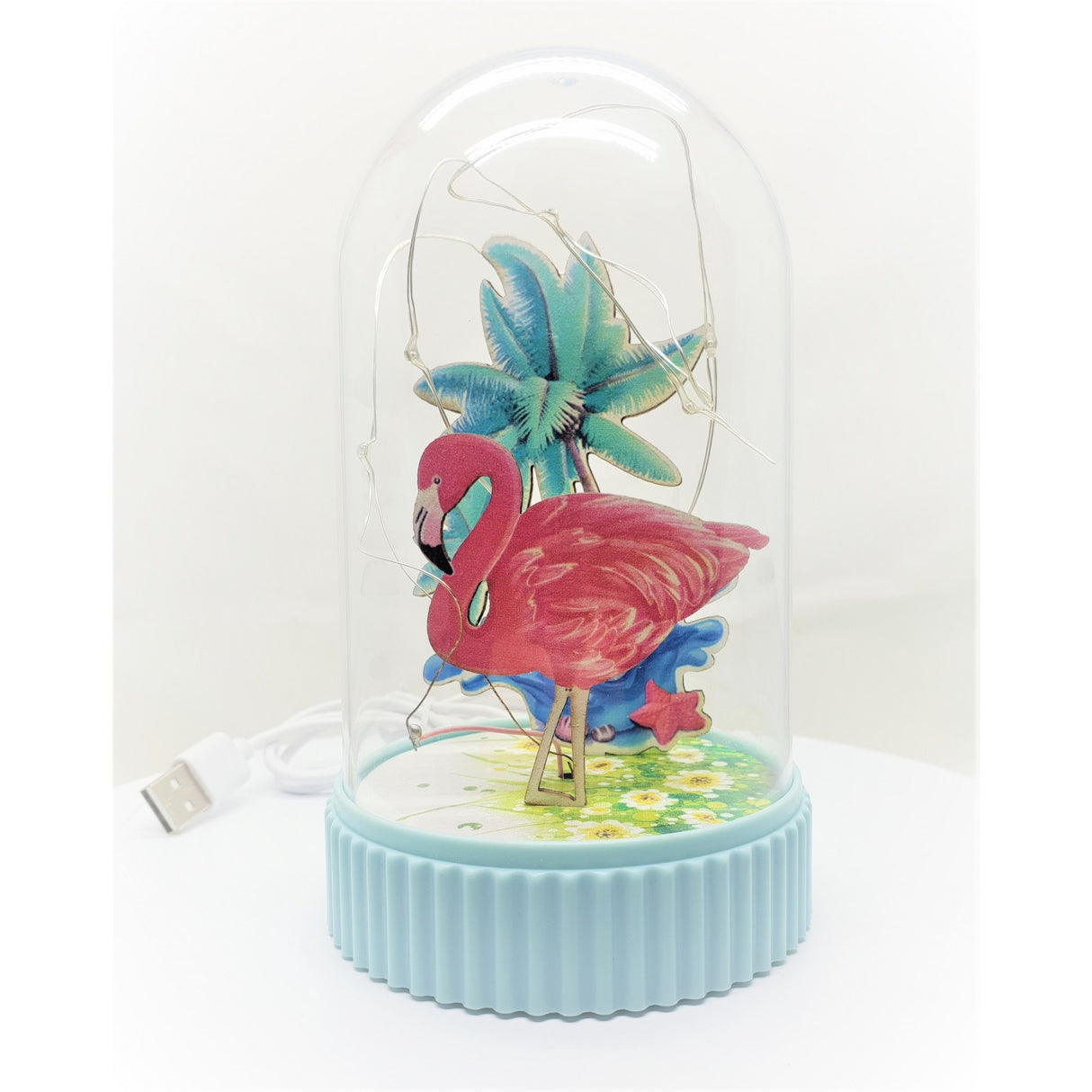 Decoratiune Luminoasa  Glob cu USB Model Flamingo 14.5 cm Multicolor - vivimall.ro