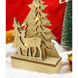 Decoratiune luminoasa, peisaj de iarna, maro, lungime: 11 cm, latime: 5 cm, inaltime: 19 cm, lemn, interior/exterior - vivimall.ro