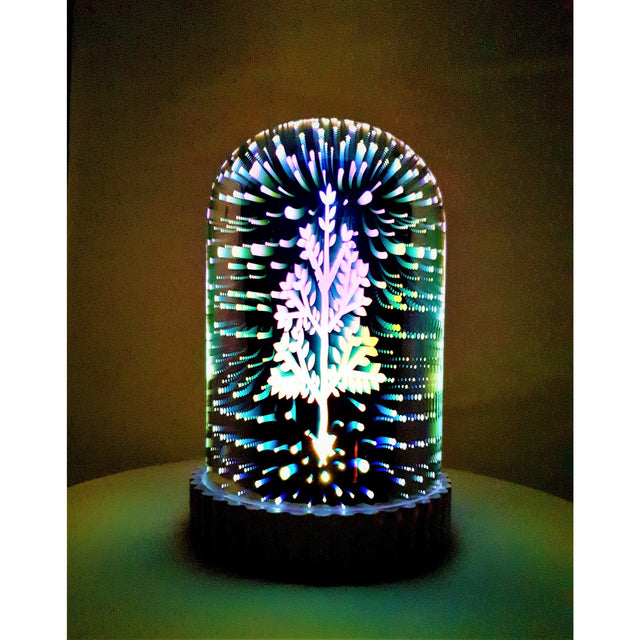 Glob disco cilindric cu oglinzi multicolor, diametru 15 cm, vedere frontală pe fond alb