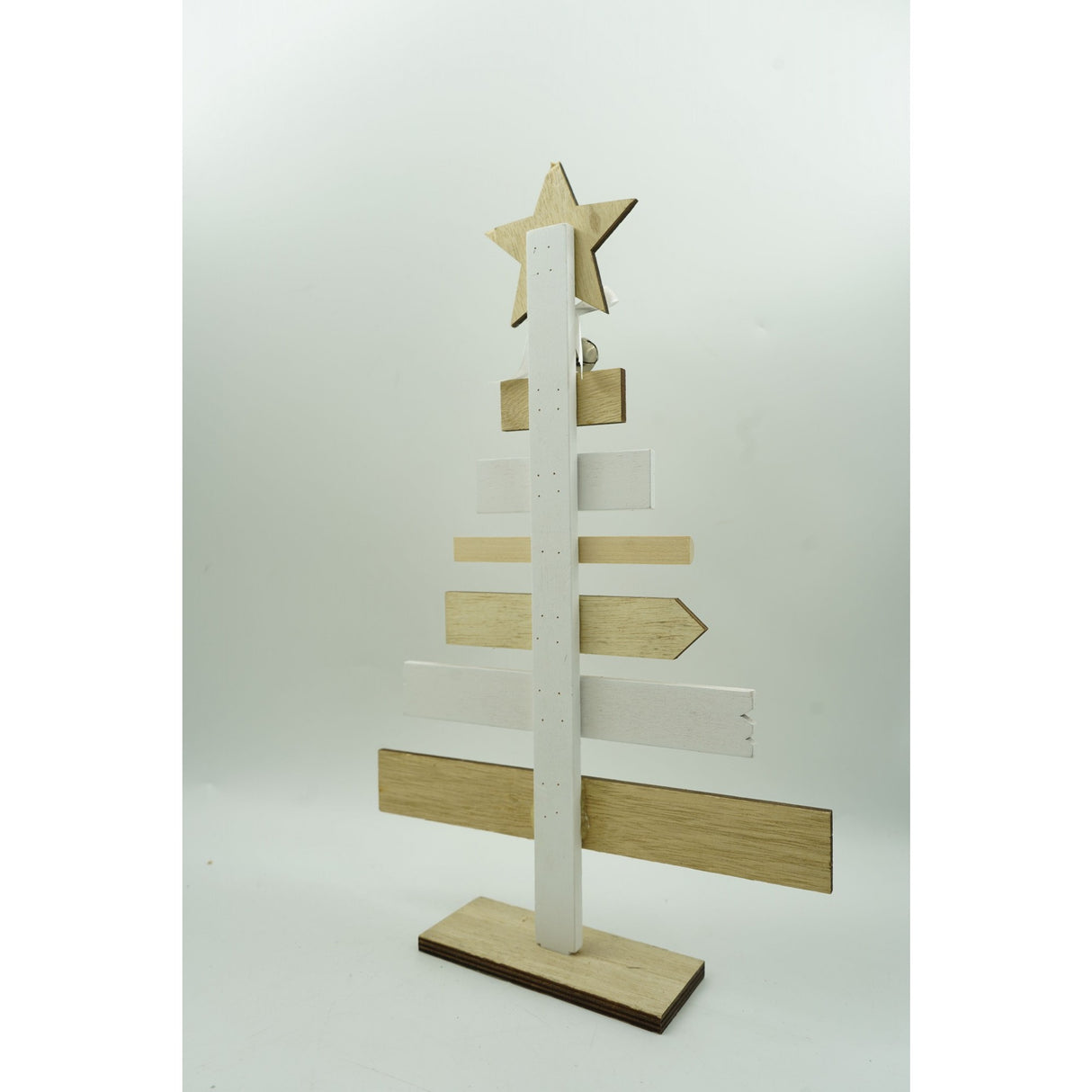 Decoratiune masa decorata, Mesaje Craciun, Crem-Alb, din Lemn, 22.5 cm x 36 cm, Interior, Vivimall - vivimall.ro