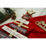 Decoratiune masa decorata, Mesaje Craciun, Multicolor, din Lemn, 22.5 cm x 36 cm, Interior, Vivimall - vivimall.ro