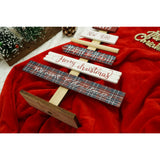 Decoratiune masa decorata, Mesaje Craciun, Multicolor, din Lemn, 22.5 cm x 36 cm, Interior, Vivimall - vivimall.ro