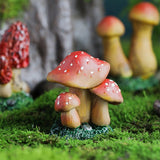 Decoratiune Ornament pentru Ghiveci, Flippy, Decoratiune pentru Gradina, Model 1 Ciuperci Rosii cu Buline Albe, 3.1 x 4 cm, Rosu - vivimall.ro