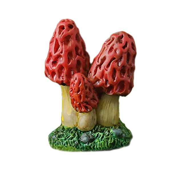 Decoratiune Ornament pentru Ghiveci, Flippy, Decoratiune pentru Gradina, Model 3 Ciuperci Rosii cu Tulpina Galbena, 3.2 x 4.5 cm, Rosu - vivimall.ro