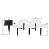 Decoratiune Pentru Gradina, Lampa Solara In Forma De Ciuperca, 5 Ciuperci, Alb Cald - vivimall.ro