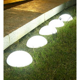 Decoratiune pentru gradina, lampi solare in forma de ciuperca, 5 ciuperci, alb rece - vivimall.ro