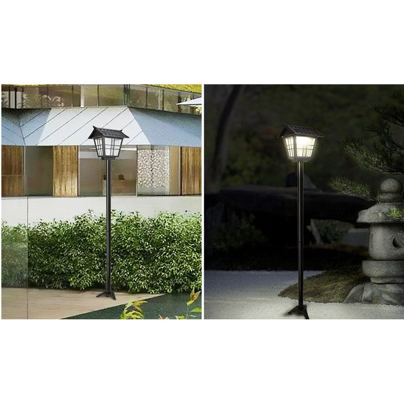 Lampa Solara De Tip Stalp Pentru Gradina, Alb Rece - vivimall.ro