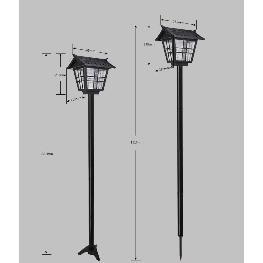 Lampa Solara De Tip Stalp Pentru Gradina, Alb Rece - vivimall.ro
