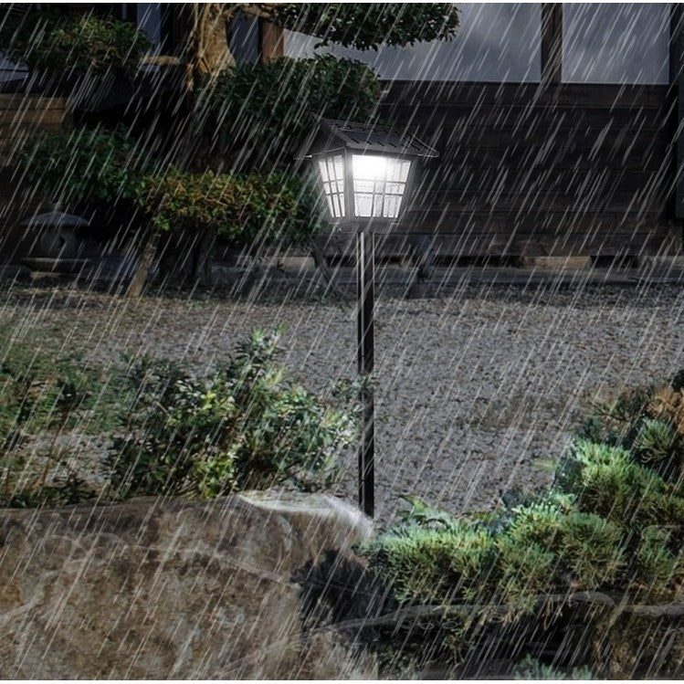Lampa Solara De Tip Stalp Pentru Gradina, Alb Rece - vivimall.ro