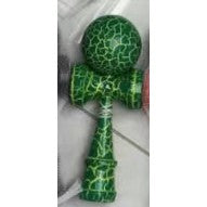 Kendama Crack, Flippy, din Lemn, 18 cm, +14 Ani, Diametru Bila 6 cm, Model Crapat, Verde - vivimall.ro