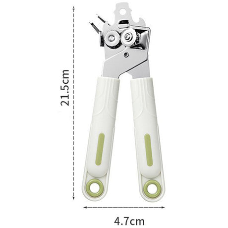 Desfacator de Conserve 3 in 1, Vivimall, Instrument pentru Deschis Conserve, Sticle, Otel inoxidabil, Simplu de Utilizat, Maner Anti alunecare, 21.5 x 4.7 cm Alb - vivimall.ro