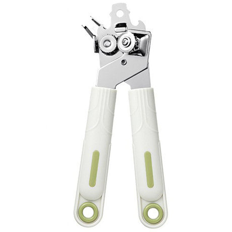 Desfacator de Conserve 3 in 1, Vivimall, Instrument pentru Deschis Conserve, Sticle, Otel inoxidabil, Simplu de Utilizat, Maner Anti alunecare, 21.5 x 4.7 cm Alb - vivimall.ro